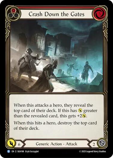 Crash Down the Gates (Red) [SEA198] (High Seas) | Card Merchant Takapuna