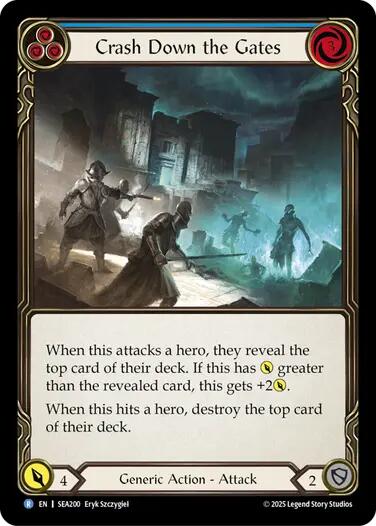 Crash Down the Gates (Blue) [SEA200] (High Seas) | Card Merchant Takapuna
