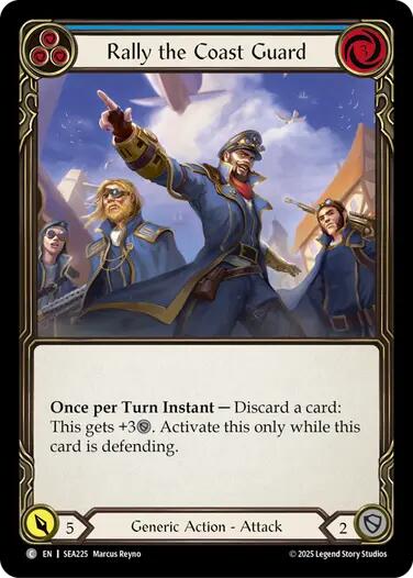 Rally the Coast Guard (Blue) [SEA225] (High Seas)  Rainbow Foil | Card Merchant Takapuna