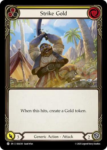 Strike Gold (Yellow) [SEA230] (High Seas)  Rainbow Foil | Card Merchant Takapuna