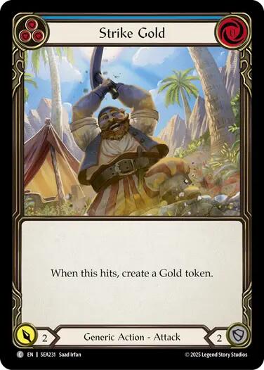 Strike Gold (Blue) [SEA231] (High Seas)  Rainbow Foil | Card Merchant Takapuna