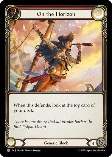 On the Horizon (Red) [SEA241] (High Seas)  Rainbow Foil | Card Merchant Takapuna