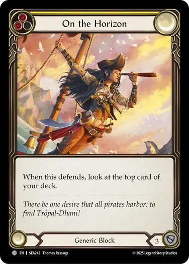 On the Horizon (Yellow) [SEA242] (High Seas)  Rainbow Foil | Card Merchant Takapuna