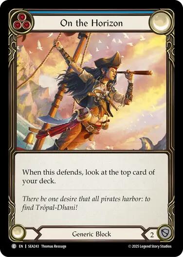 On the Horizon (Blue) [SEA243] (High Seas)  Rainbow Foil | Card Merchant Takapuna