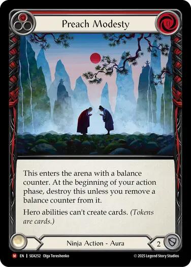 Preach Modesty [SEA252] (High Seas)  Rainbow Foil | Card Merchant Takapuna