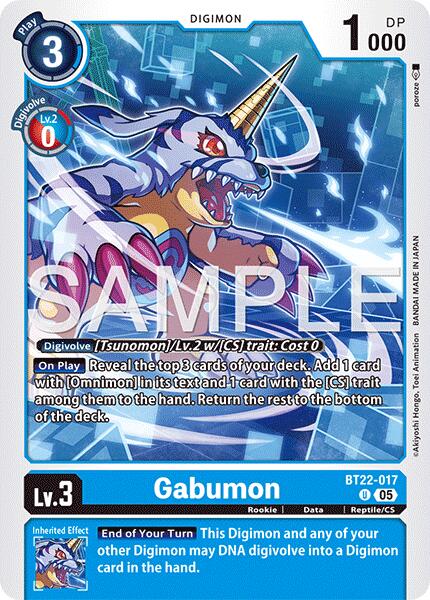 Gabumon [BT22-017] [Cyber Eden] | Card Merchant Takapuna