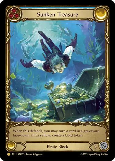 Sunken Treasure [SEA133] (High Seas)  Cold Foil | Card Merchant Takapuna