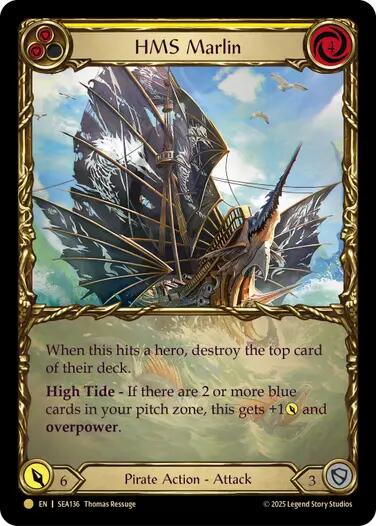 HMS Marlin (Treasure) [SEA136] (High Seas)  Cold Foil | Card Merchant Takapuna