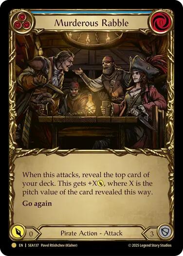 Murderous Rabble (Treasure) [SEA137] (High Seas)  Cold Foil | Card Merchant Takapuna