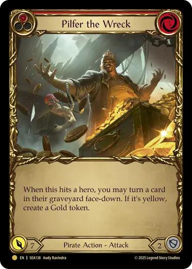Pilfer the Wreck (Red) (Treasure) [SEA138] (High Seas)  Cold Foil | Card Merchant Takapuna