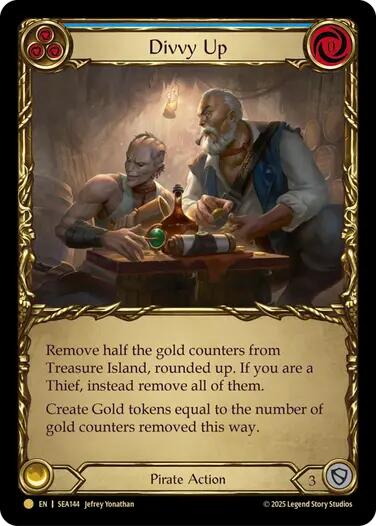 Divvy Up (Treasure) [SEA144] (High Seas)  Cold Foil | Card Merchant Takapuna