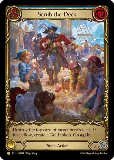 Scrub the Deck (Treasure) [SEA147] (High Seas)  Cold Foil | Card Merchant Takapuna
