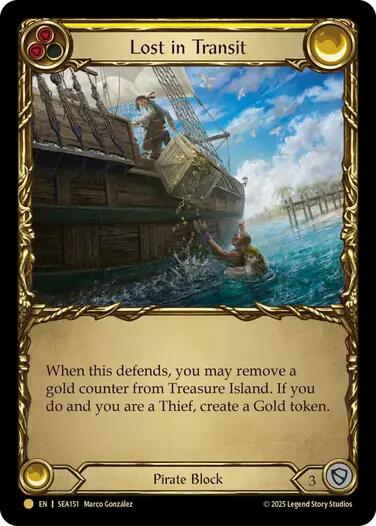 Lost in Transit (Treasure) [SEA151] (High Seas)  Cold Foil | Card Merchant Takapuna