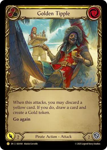 Golden Tipple (Yellow) (Treasure) [SEA160] (High Seas)  Cold Foil | Card Merchant Takapuna