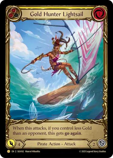 Gold Hunter Lightsail (Treasure) [SEA162] (High Seas)  Cold Foil | Card Merchant Takapuna
