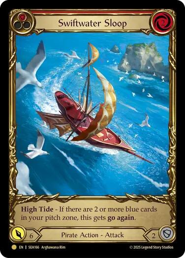 Swiftwater Sloop (Red) (Treasure) [SEA166] (High Seas)  Cold Foil | Card Merchant Takapuna