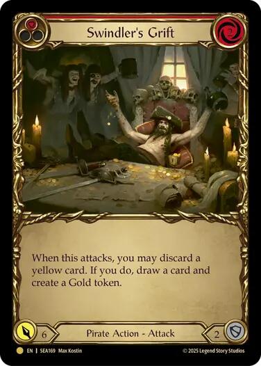 Swindler's Grift (Red) (Treasure) [SEA169] (High Seas)  Cold Foil | Card Merchant Takapuna