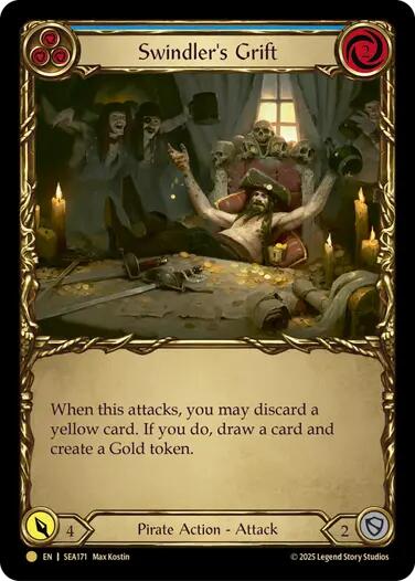 Swindler's Grift (Blue) (Treasure) [SEA171] (High Seas)  Cold Foil | Card Merchant Takapuna