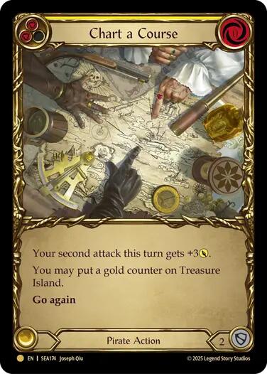 Chart a Course (Yellow) (Treasure) [SEA174] (High Seas)  Cold Foil | Card Merchant Takapuna