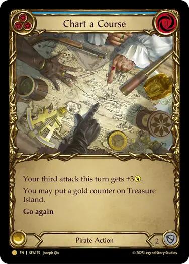 Chart a Course (Blue) (Treasure) [SEA175] (High Seas)  Cold Foil | Card Merchant Takapuna