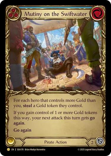 Mutiny on the Swiftwater (Treasure) [SEA178] (High Seas)  Cold Foil | Card Merchant Takapuna