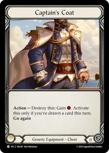 Captain's Coat (Treasure) [SEA181] (High Seas)  Cold Foil | Card Merchant Takapuna