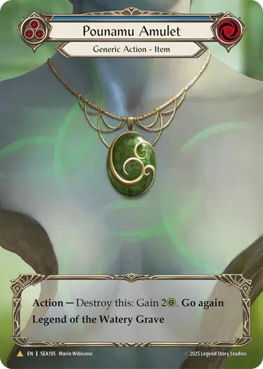 Pounamu Amulet (Treasure) [SEA195] (High Seas)  Cold Foil | Card Merchant Takapuna