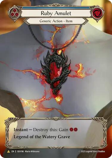 Ruby Amulet (Treasure) [SEA196] (High Seas)  Cold Foil | Card Merchant Takapuna