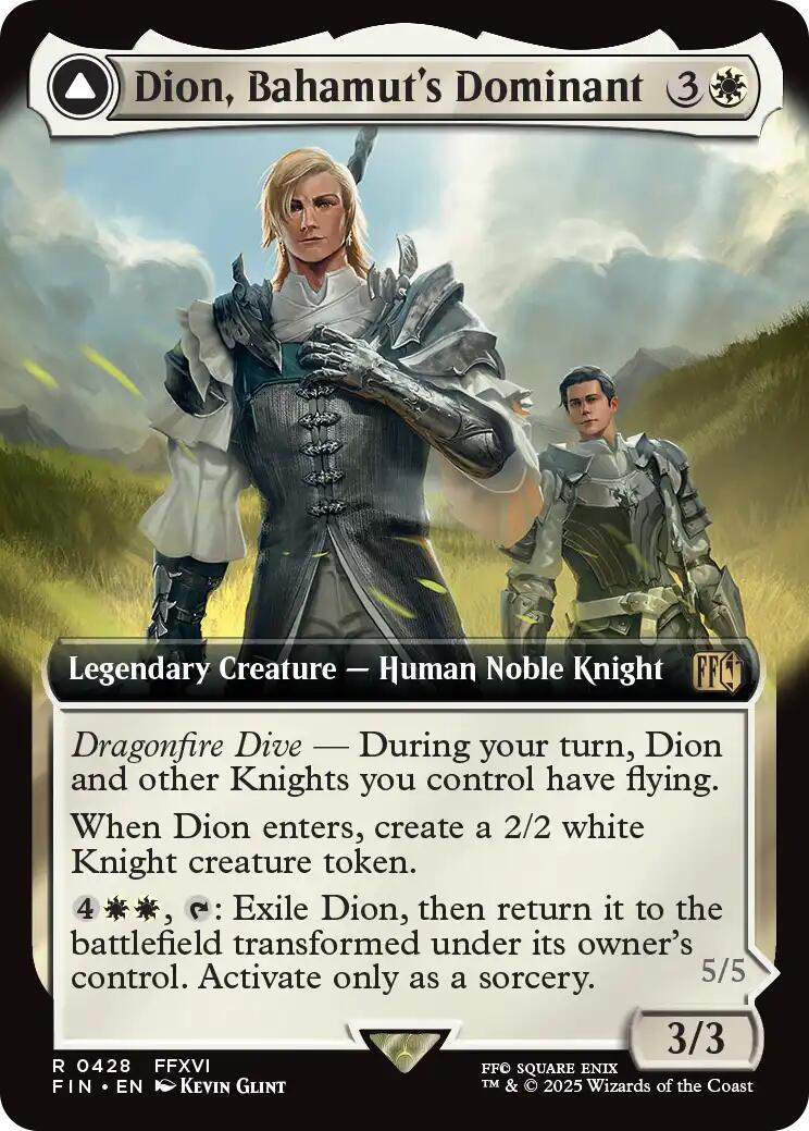 Dion, Bahamut's Dominant // Bahamut, Warden of Light (Extended Art) [FINAL FANTASY] | Card Merchant Takapuna