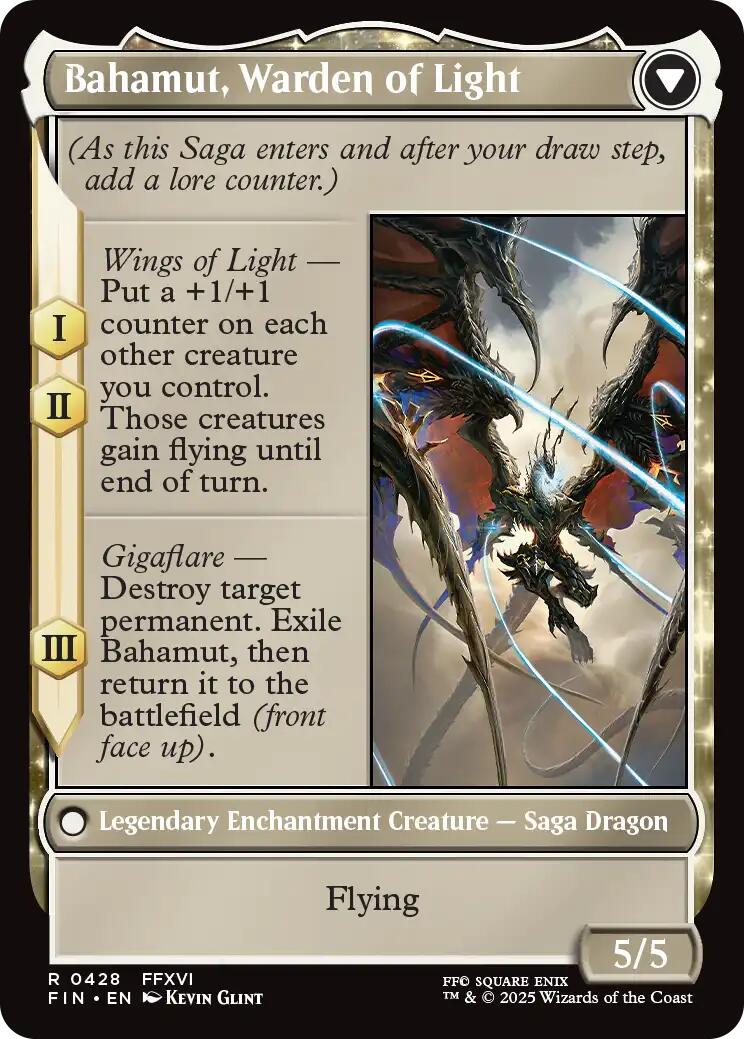 Dion, Bahamut's Dominant // Bahamut, Warden of Light (Extended Art) [FINAL FANTASY] | Card Merchant Takapuna