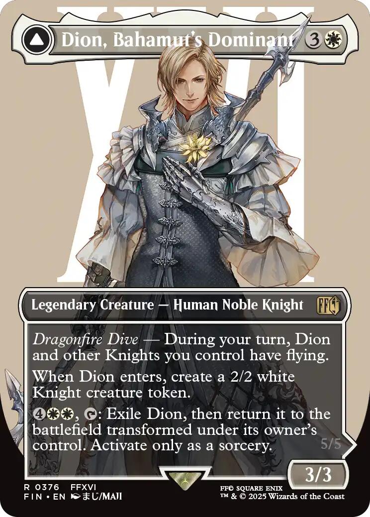 Dion, Bahamut's Dominant // Bahamut, Warden of Light (Borderless) [FINAL FANTASY] | Card Merchant Takapuna