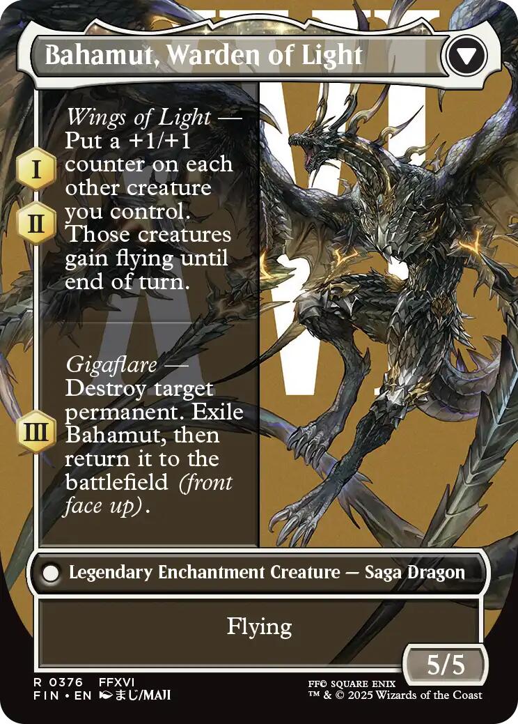 Dion, Bahamut's Dominant // Bahamut, Warden of Light (Borderless) [FINAL FANTASY] | Card Merchant Takapuna