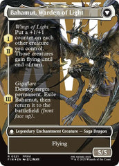 Dion, Bahamut's Dominant // Bahamut, Warden of Light (Borderless) (Surge Foil) [FINAL FANTASY] | Card Merchant Takapuna