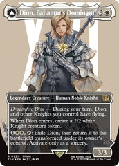 Dion, Bahamut's Dominant // Bahamut, Warden of Light (Borderless) (Surge Foil) [FINAL FANTASY] | Card Merchant Takapuna