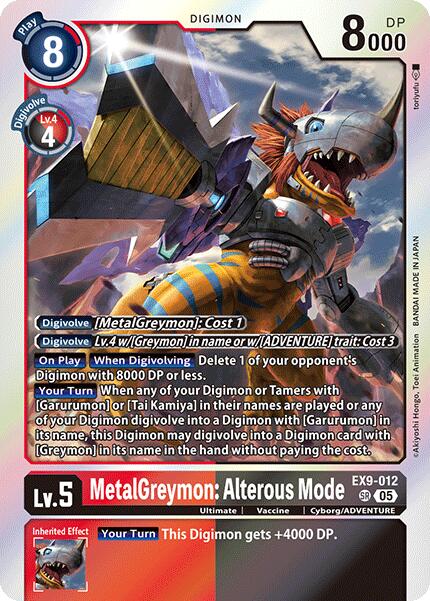 MetalGreymon: Alterous Mode [EX9-012] [Versus Monsters] | Card Merchant Takapuna