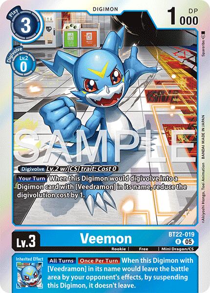 Veemon [BT22-019] [Cyber Eden] | Card Merchant Takapuna