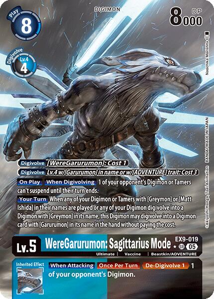 WereGarurumon: Sagittarius Mode [EX9-019] (Alternate Art) [Versus Monsters] | Card Merchant Takapuna