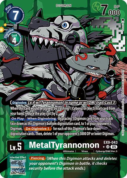 MetalTyrannomon [EX9-043] (Alternate Art) [Versus Monsters] | Card Merchant Takapuna
