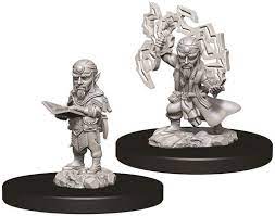 D&D WizKid's Deep Cuts Unpainted Miniatures Male Gnome Sorcerer | Card Merchant Takapuna