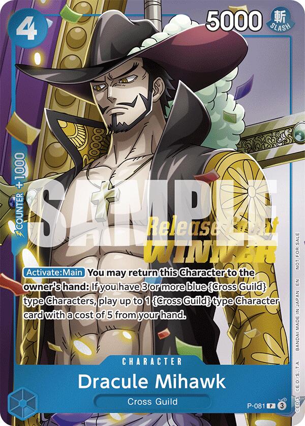 Dracule Mihawk (A Fist of Divine Speed Release Event Winner) [One Piece Promotion Cards] | Card Merchant Takapuna