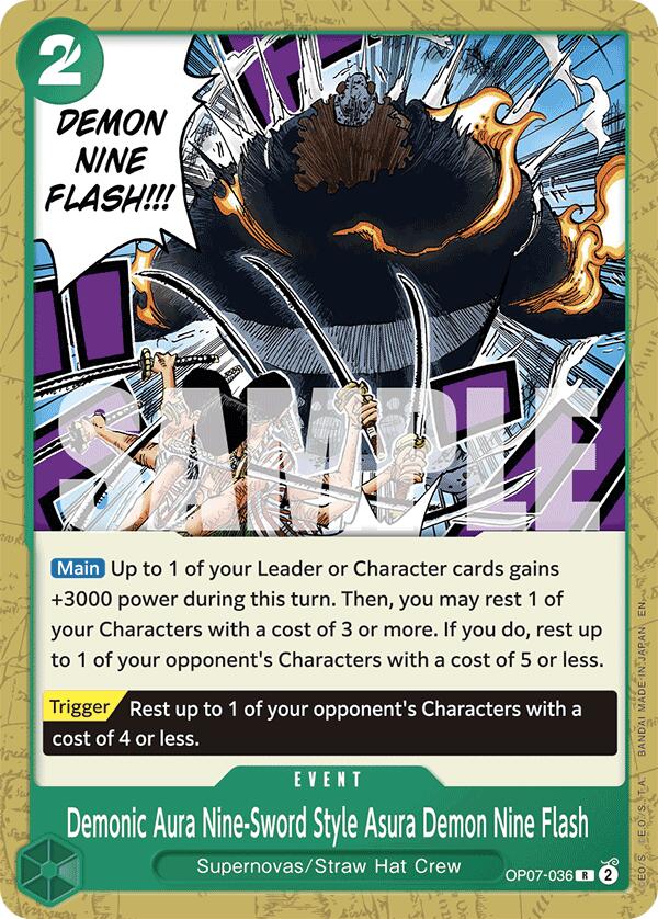Demonic Aura Nine-Sword Style Asura Demon Nine Flash (Reprint) [Starter Deck: GREEN Jewelry Bonney] | Card Merchant Takapuna
