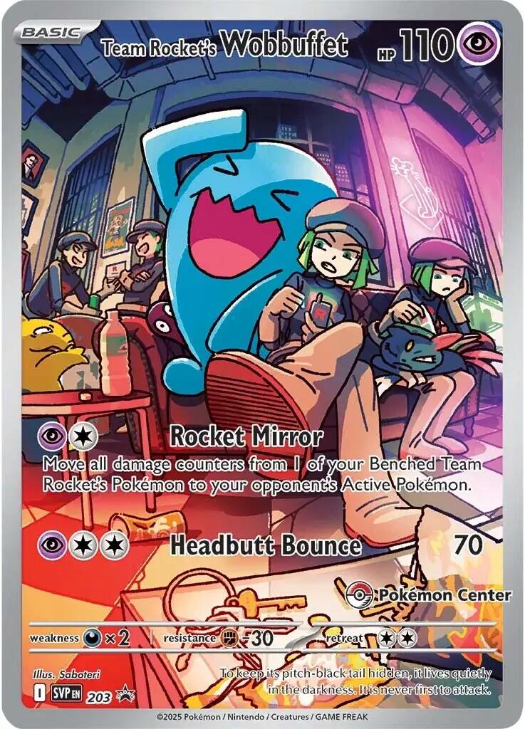 Team Rocket's Wobbuffet (203) (Pokemon Center Exclusive) [Scarlet & Violet: Black Star Promos] | Card Merchant Takapuna