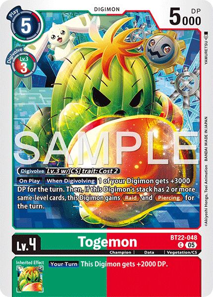 Togemon [BT22-048] [Cyber Eden] | Card Merchant Takapuna