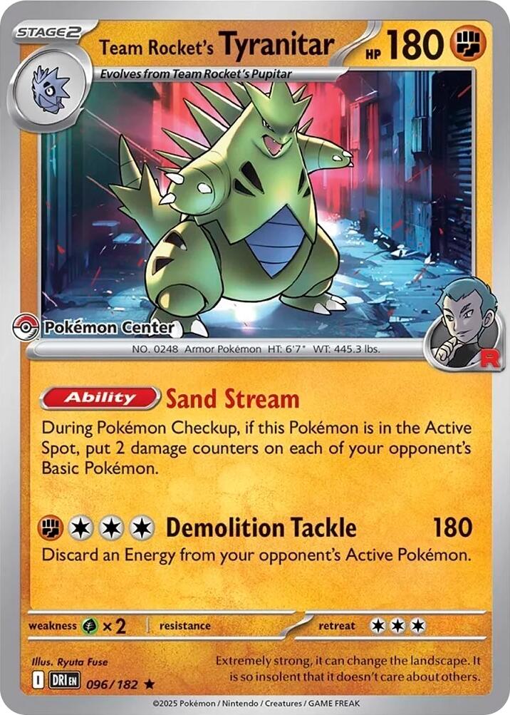 Team Rocket's Tyranitar (096/182) (Pokemon Center Exclusive) [Miscellaneous Cards] | Card Merchant Takapuna