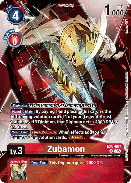 Zubamon [EX6-007] (Box Topper) [Versus Monsters]