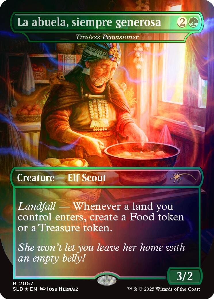 La abuela, siempre generosa - Tireless Provisioner (Rainbow Foil) [Secret Lair Drop Series] | Card Merchant Takapuna