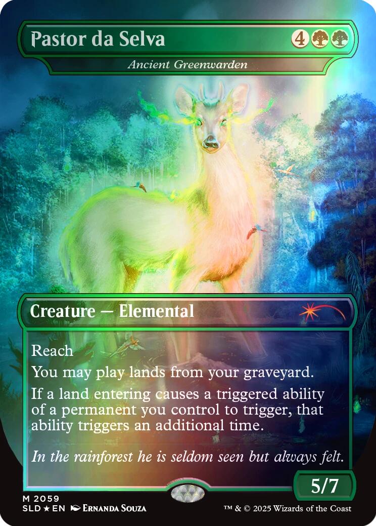 Pastor da Selva - Ancient Greenwarden (Rainbow Foil) [Secret Lair Drop Series] | Card Merchant Takapuna