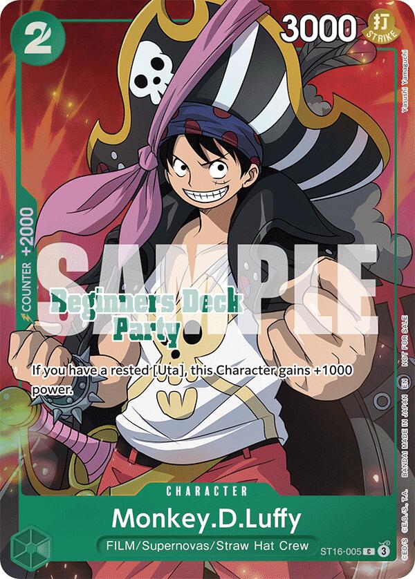 Monkey.D.Luffy (ST-23 - ST-28 Beginners Deck Party) [Winner] [One Piece Promotion Cards] | Card Merchant Takapuna