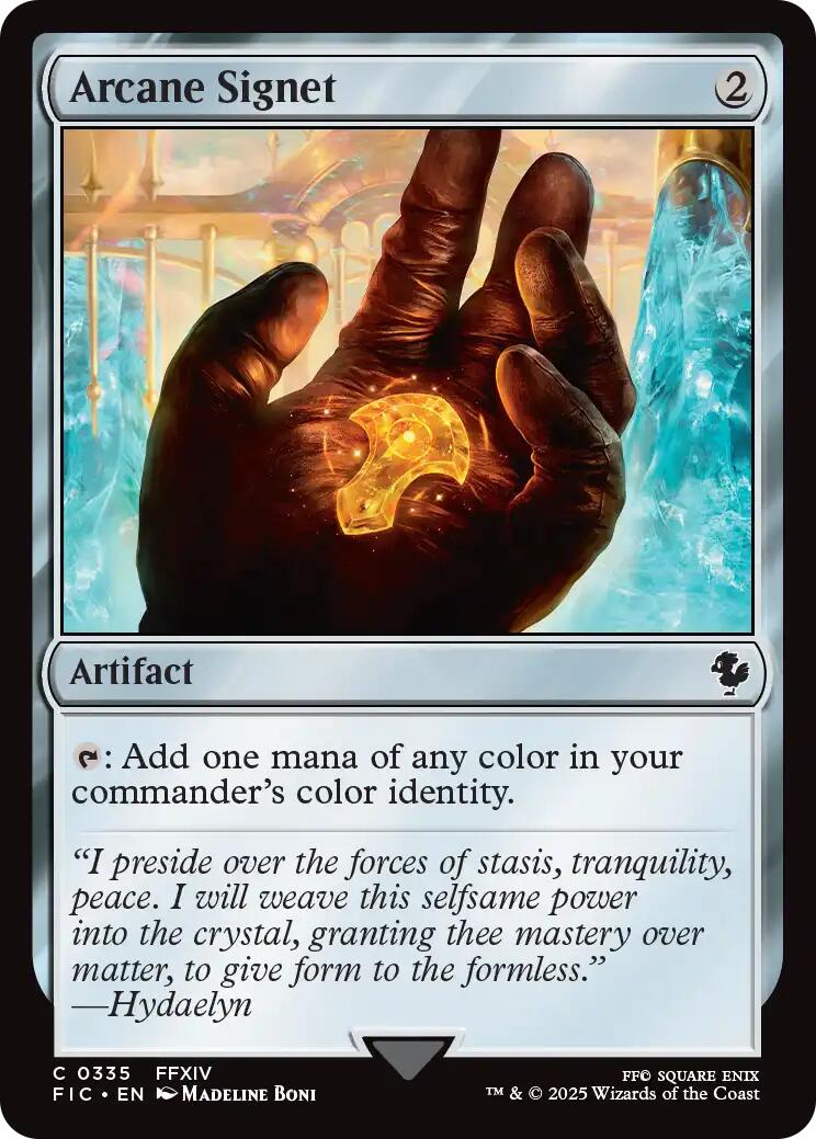 Arcane Signet (0335) (Surge Foil) [FINAL FANTASY Commander] | Card Merchant Takapuna