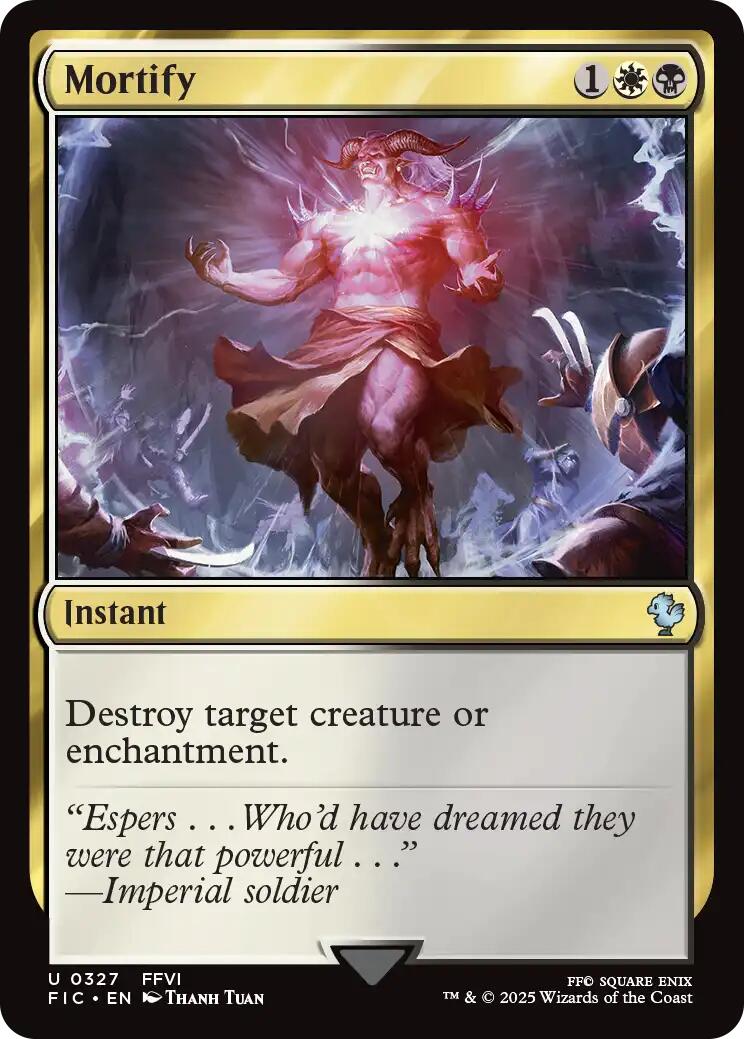 Mortify (Surge Foil) [FINAL FANTASY Commander] | Card Merchant Takapuna